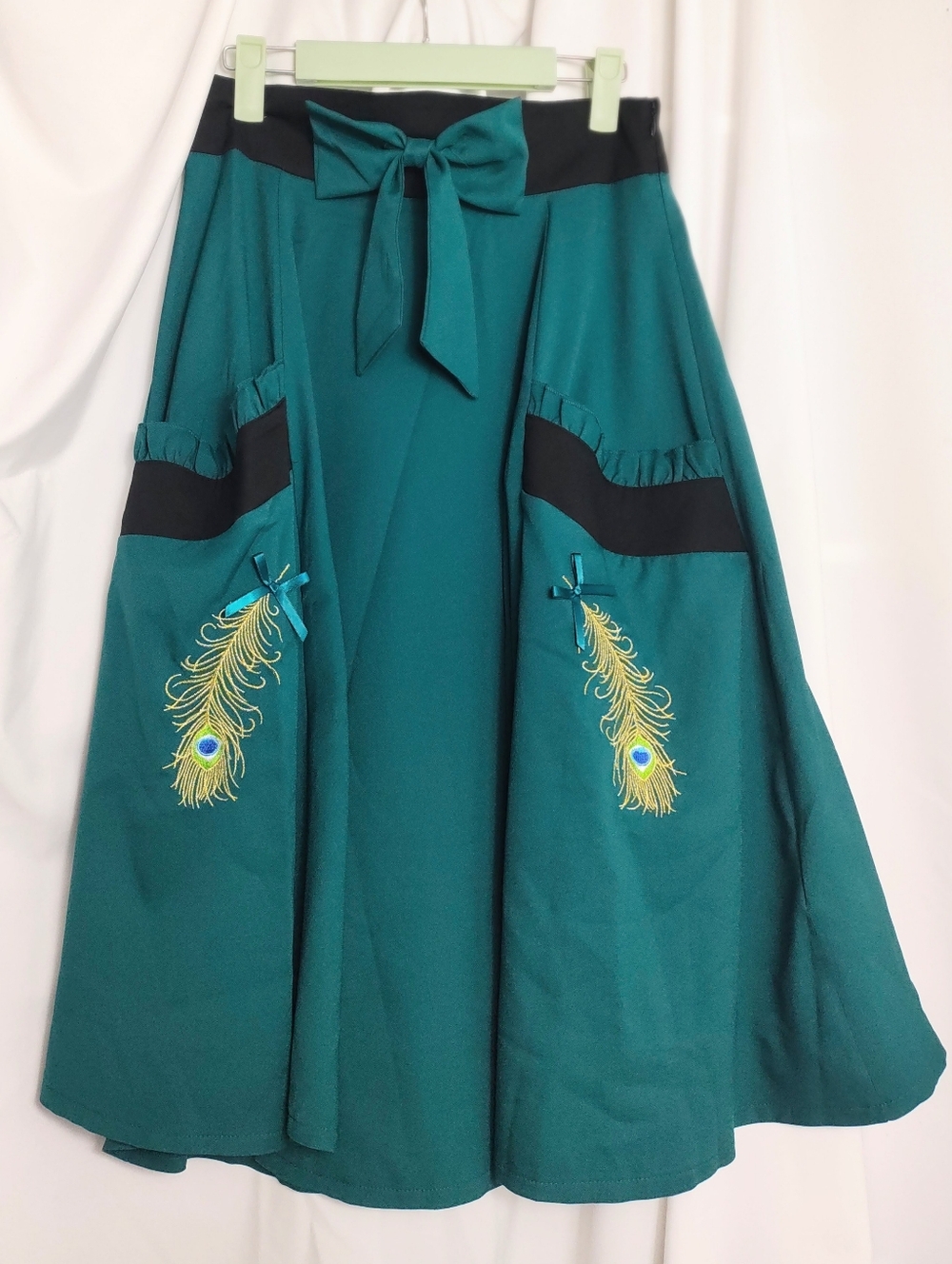 Banned Retro Skirt Teal Pocket Size Small
